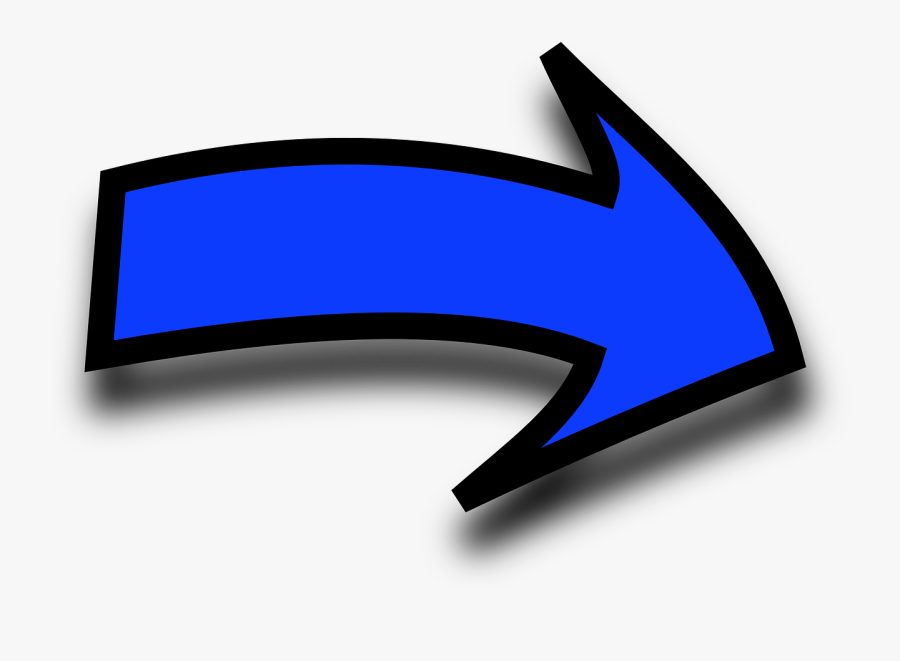 Transparent Blue Arrow Clipart - Transparent Background Cartoon Arrow, Transparent Clipart
