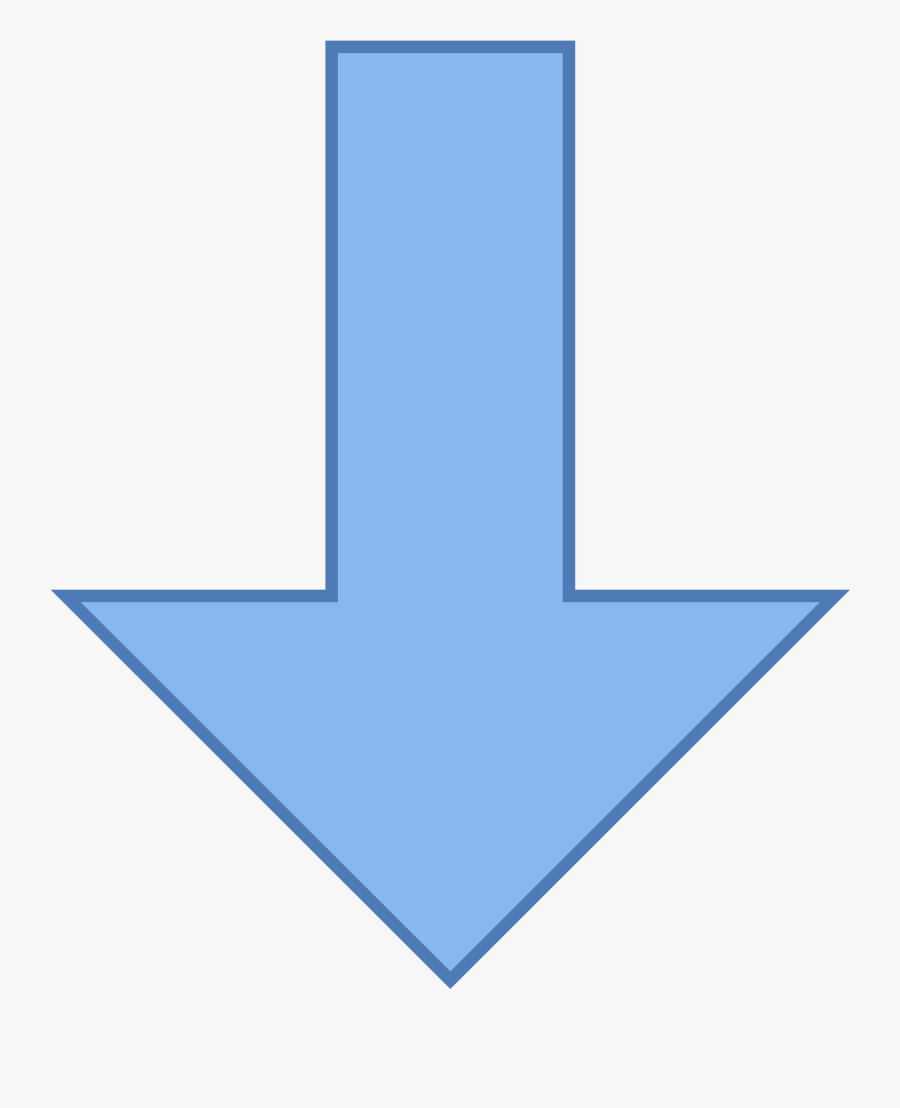 Arrow Pointing - Thick Arrow Pointing Down, Transparent Clipart