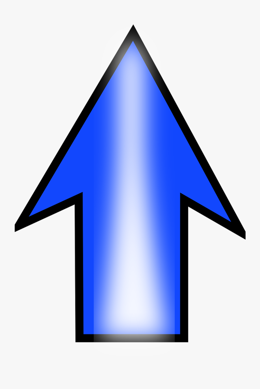 Arrow Up Blue, Transparent Clipart