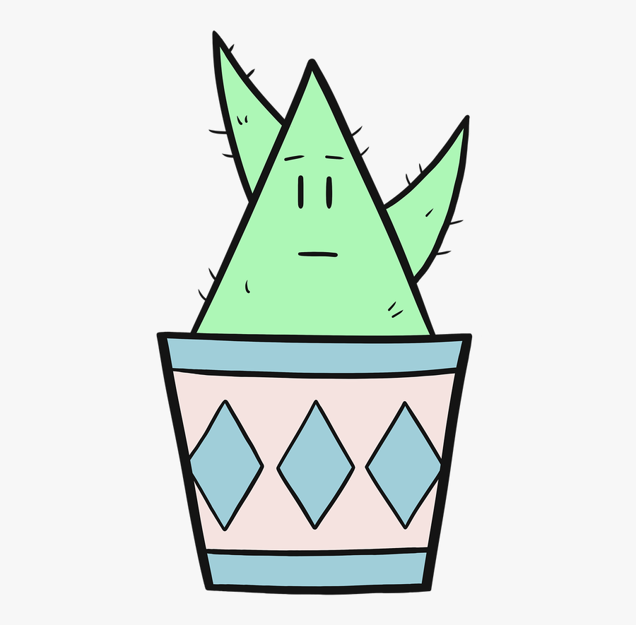Cacti Cactus Plant - Kaktus Med En Blomst Tegning, Transparent Clipart