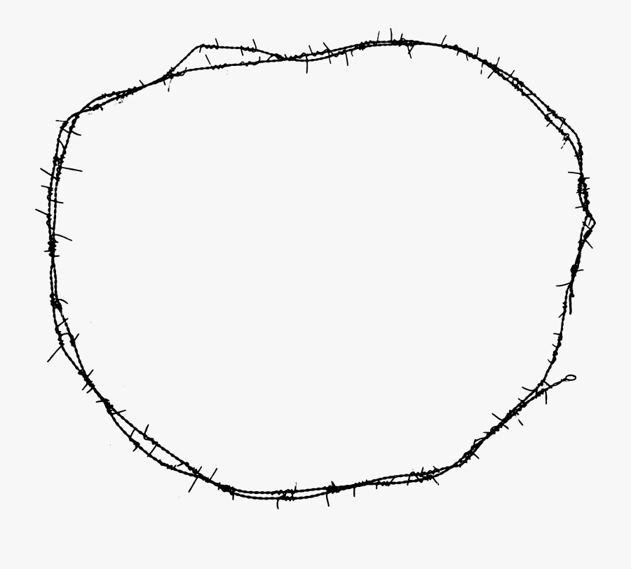 Barbed Wire Circle - Circle, Transparent Clipart