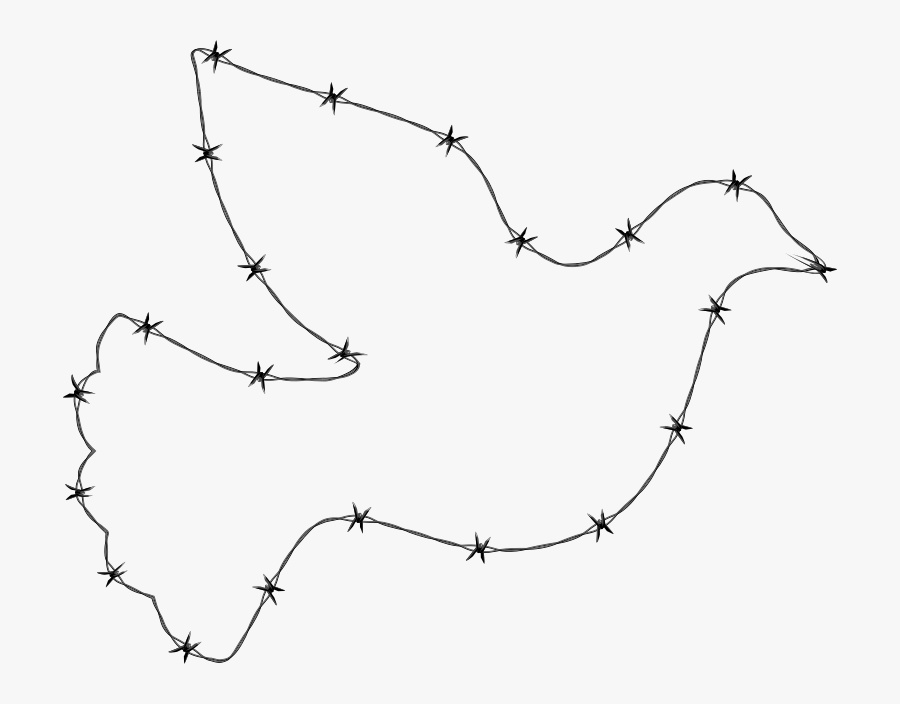 Barbed Wire Peace Dove - Barbed Wire Dove, Transparent Clipart