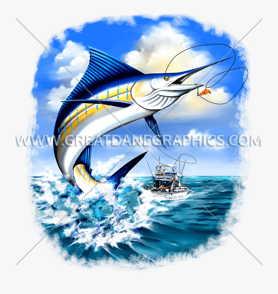 Marlin Clipart Saltwater Fish - Vector Fish Marlin, Transparent Clipart