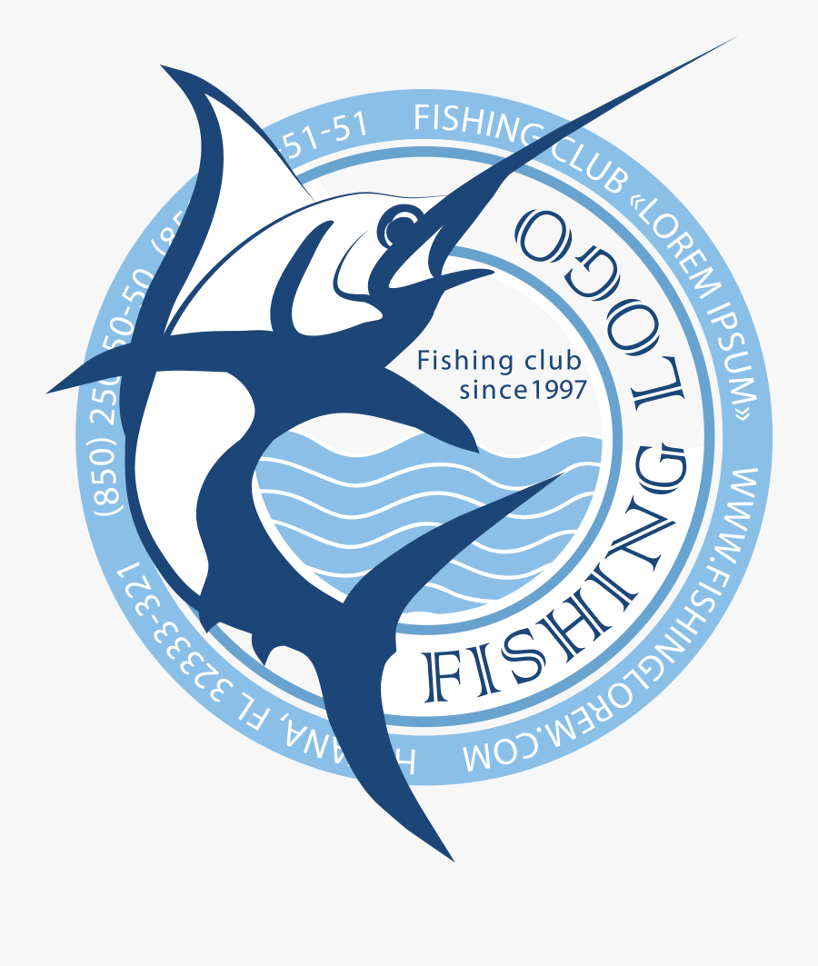 Recreational Boat Fishing Atlantic Blue Marlin Logo - Vector Logo Club Fishing, Transparent Clipart