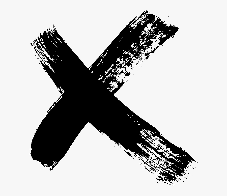 Grunge X Brush - Paint Brush Stroke X, Transparent Clipart
