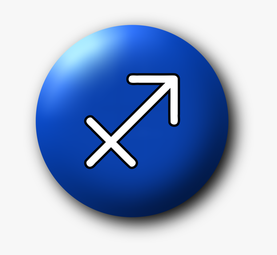 Blue,symbol,electric Blue - Astrologia Símbolo Sagitário, Transparent Clipart