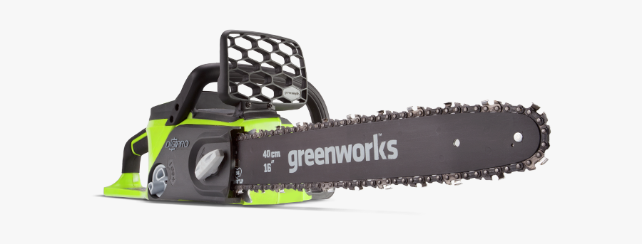 Long Chainsaw Png Image Free Download - Greenworks Gd40cs40, Transparent Clipart