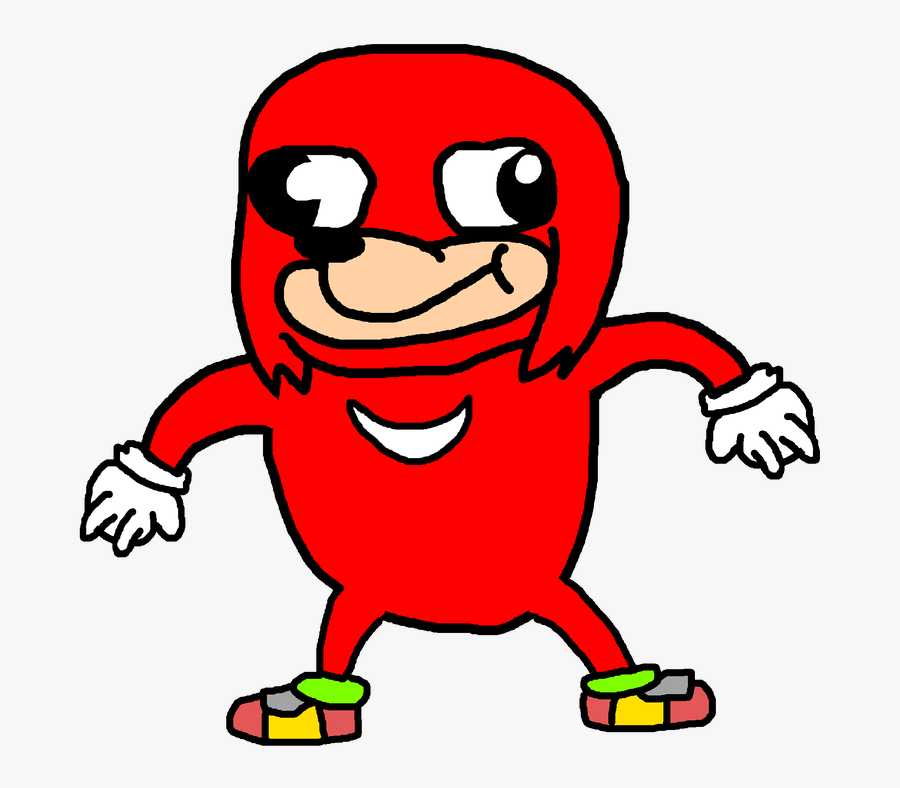 One Last Ugandan Knuckles Drawing - Cartoon, Transparent Clipart