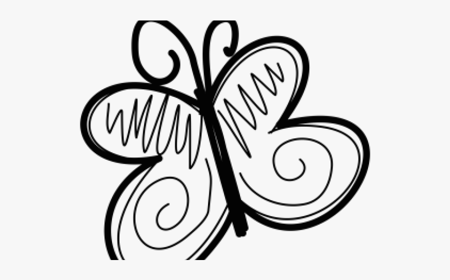 Butterfly Clip Art Doodle, Transparent Clipart