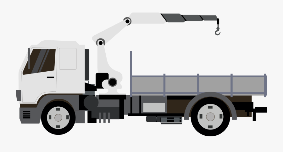 Truck With Crane Clipart, Transparent Clipart