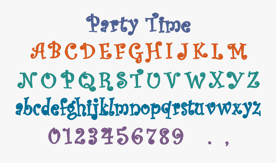 Clip Art Standard Fonts Dancing Bay - Party Time Tipografia, Transparent Clipart