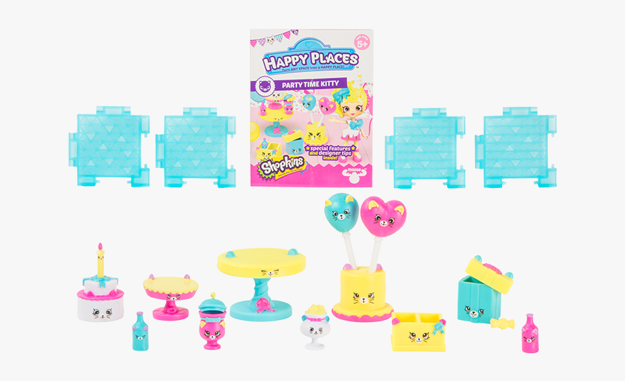 Shopkins Happy Places Season 3 Party Time Kitty Decorator"s, Transparent Clipart