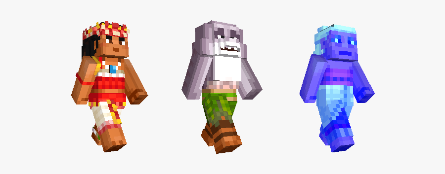 Also Arriving On New Versions Of Minecraft And Nintendo - Minecraft Moana Skin Pack, Transparent Clipart