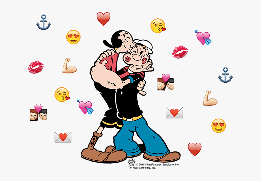 Download Love Icons Men Transparent Background - Cute Popeye And Olive Oil, Transparent Clipart