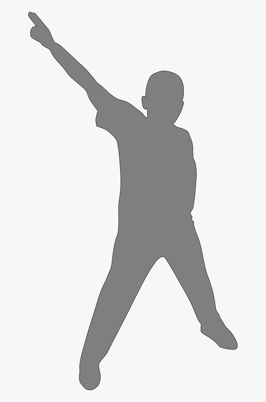 Dancing Child Silhouette, Transparent Clipart