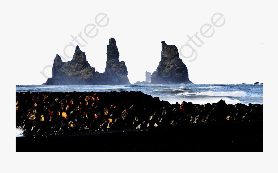 Transparent Beach Clipart - Reynisdrangar, Transparent Clipart