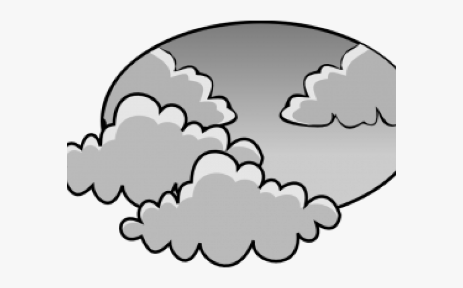 Clip Art Cloudy Day - Cloudy Clipart Black And White, Transparent Clipart