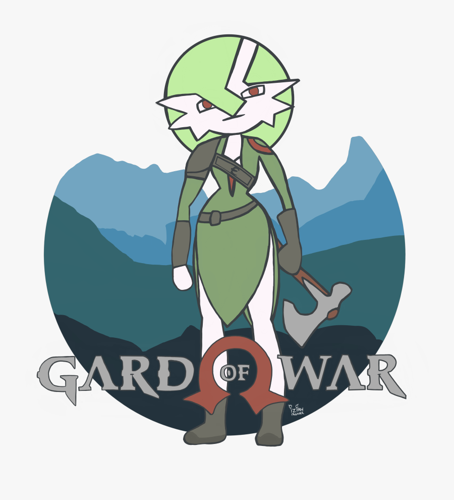 Hd Arta Crossover Drawing I Made Of Gardevoir And Kratos - Gardevoir God Of War, Transparent Clipart