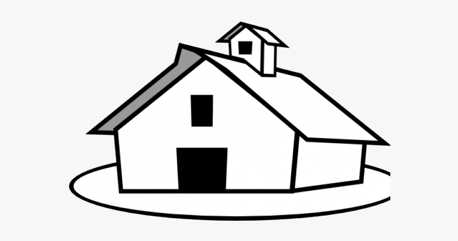 Farm Cliparts Black - Farm House Black And White Clipart, Transparent Clipart