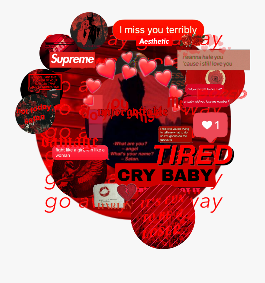 #aesthetic #aethetic #redaesthetic #aesthiccircle #chaotic - Flyer, Transparent Clipart