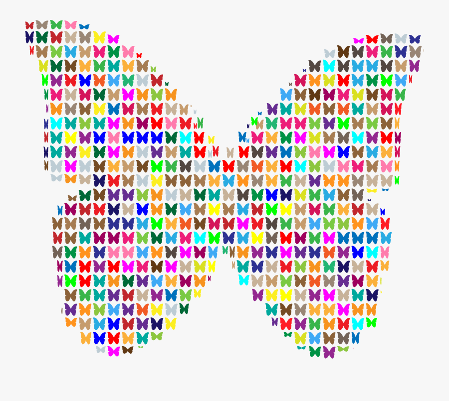 Colorful Butterfly Fractal Clip Arts - Fractal, Transparent Clipart