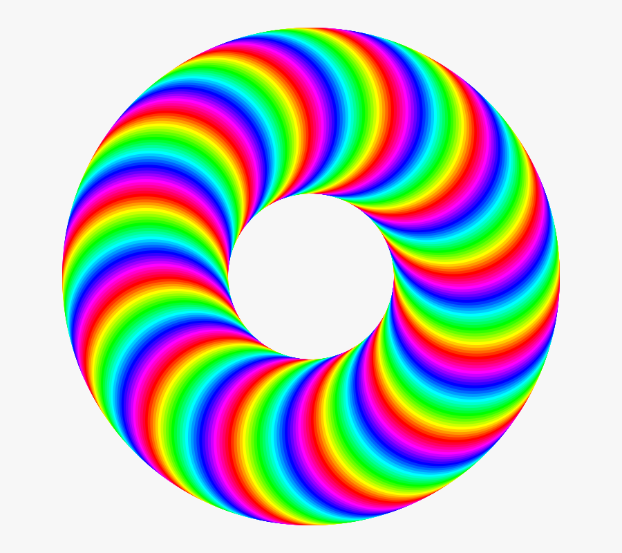 Donut Clipart Rainbow - Animated Rainbow Gif, Transparent Clipart