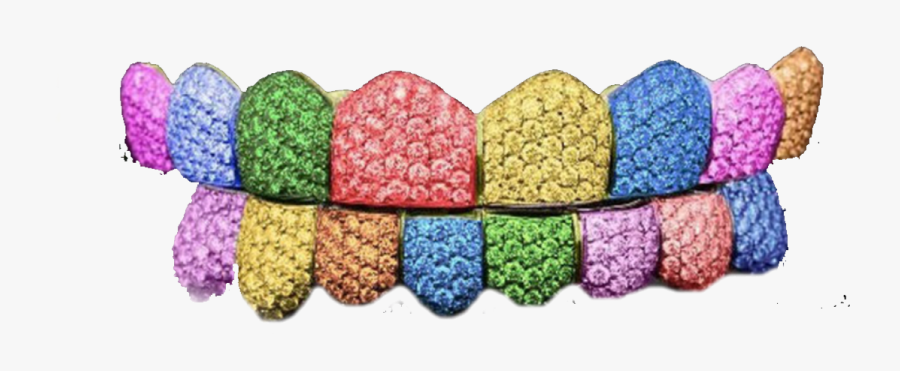 Rainbow Grillz Transparent Background - Lil Yachty Grill Transparent, Transparent Clipart