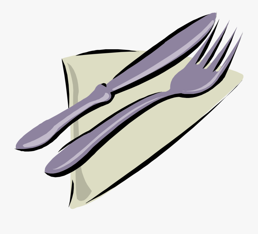 Cutlery Clipart Table Napkin - Cartoon Knife And Fork Clipart, Transparent Clipart