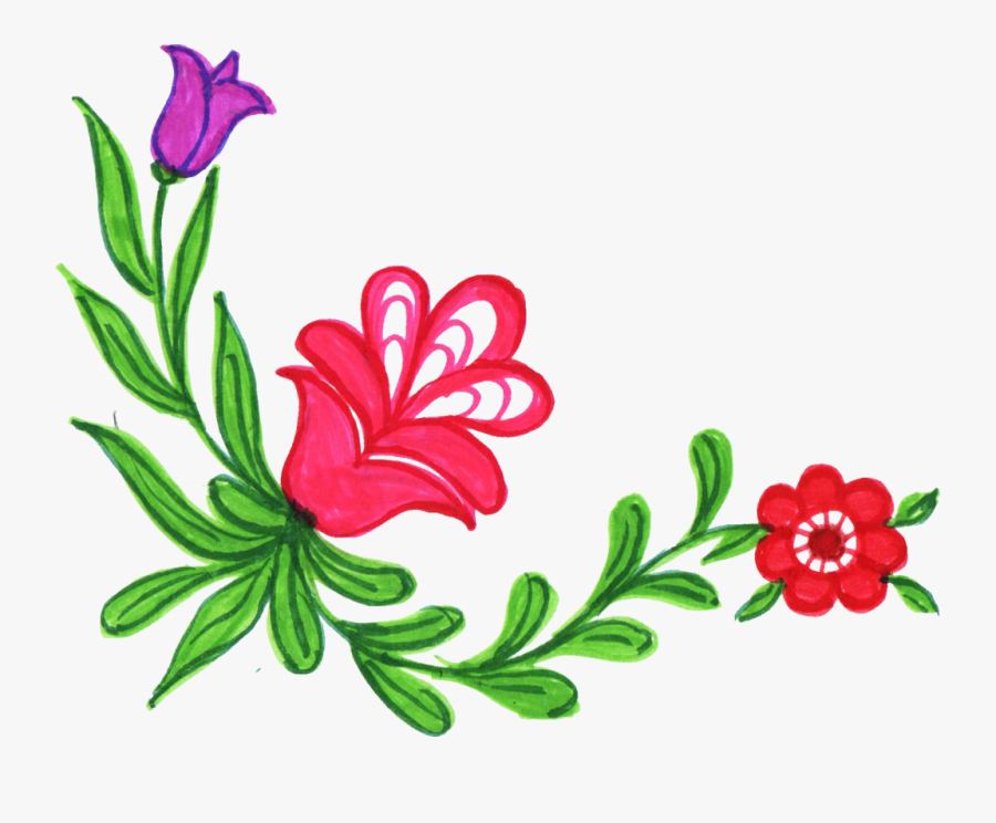 Colorful Flower Png - Colour Corner Design Hd Png , Free Transparent ...