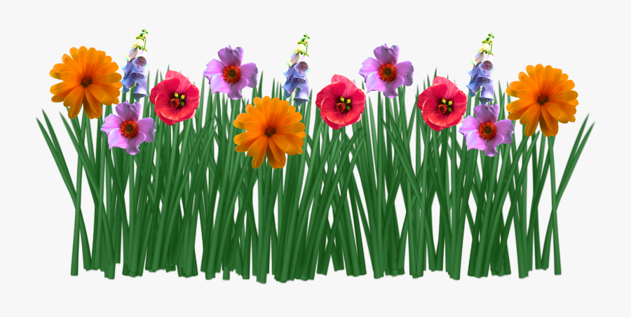 Transparent Spring Flowers Clipart - Jardin De Flores Png, Transparent Clipart