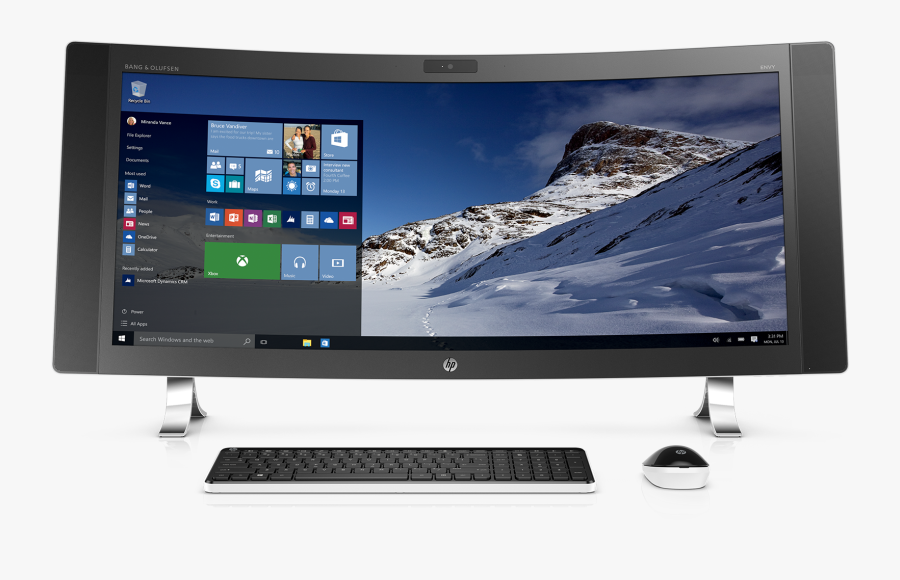 Clip Art Hp Envy Curved All In One - All In One Pc 2018, Transparent Clipart