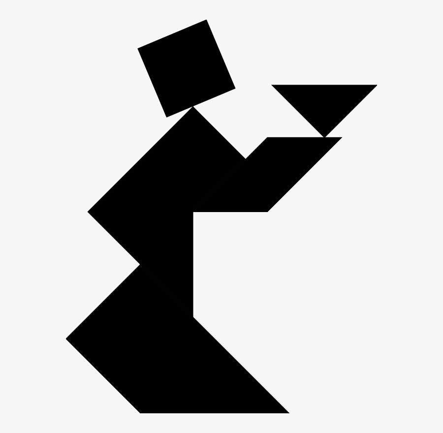 Tangram - Tangram Art Black And White, Transparent Clipart