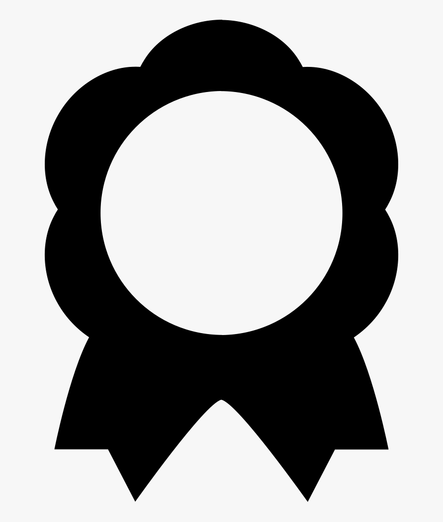 Award Medal Of Flower Shape With Tails - Circle, Transparent Clipart