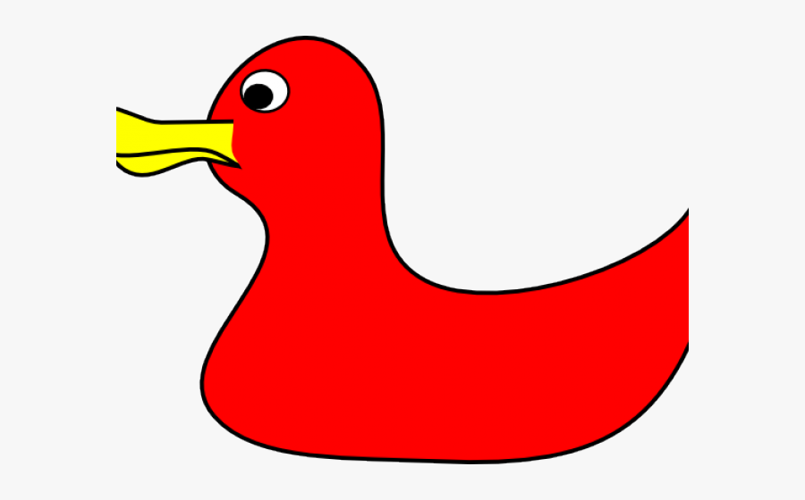 Red Duck Clipart, Transparent Clipart