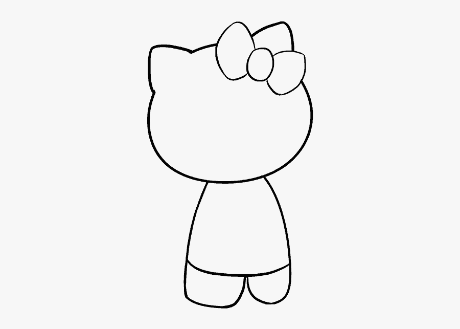 How To Draw Hello Kitty - Cartoon Hello Kitty Outline, Transparent Clipart