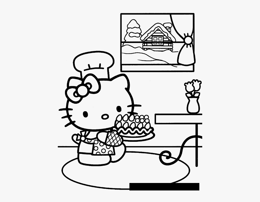 Hello Kitty Birthday Coloring Page - 249+ DXF Include