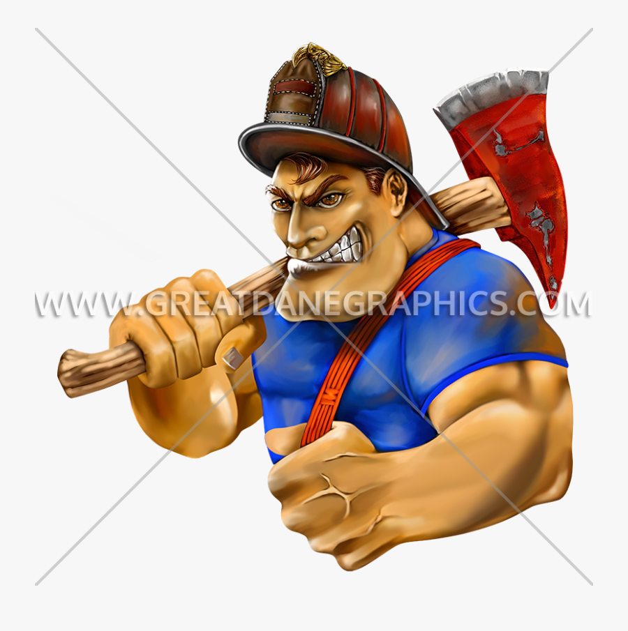 Muscles Clipart Tough - Tough Cartoon Firefighters, Transparent Clipart