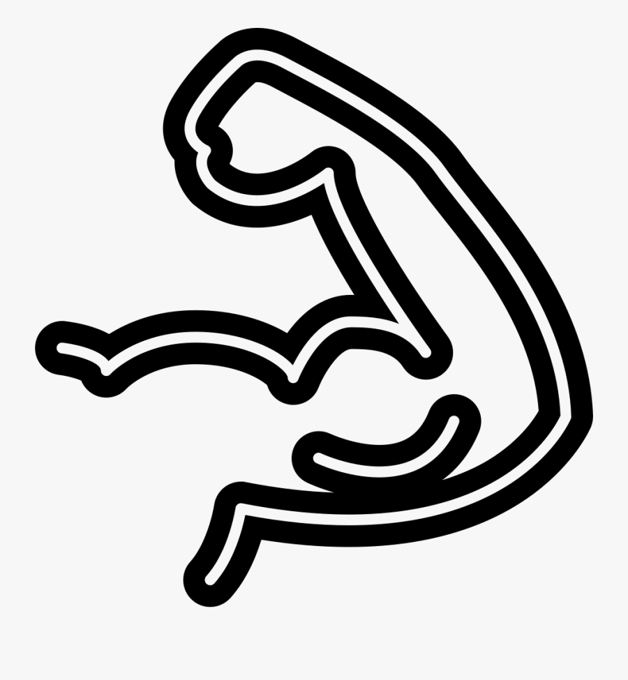 Png File Svg - Muscle Flexing Outline Png, Transparent Clipart
