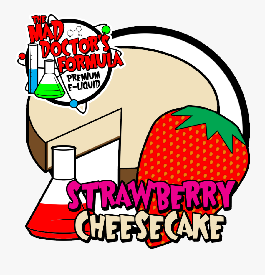 Funny Cartoon Strawberry Cheesecake, Transparent Clipart