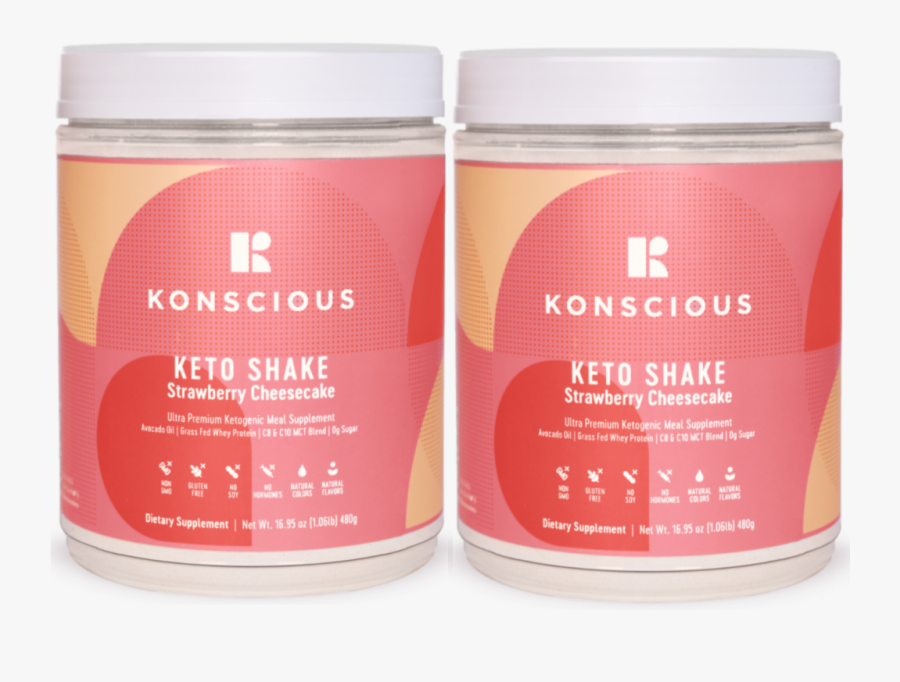 Strawberry Cheesecake Keto Shake - Konscious Keto Strawberry, Transparent Clipart