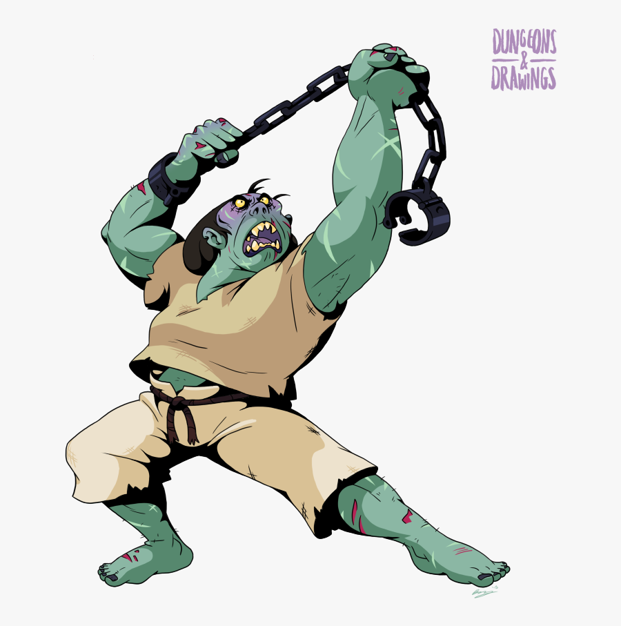 Dndrawings Flagella Orcish Thug - Drawing, Transparent Clipart