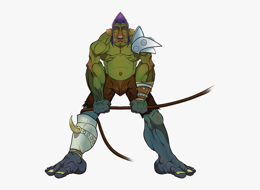 Transparent Ninja Png - Half Orc Barbarian, Transparent Clipart