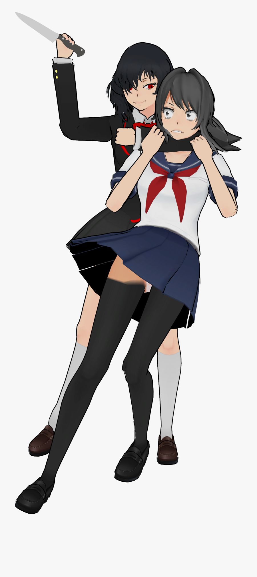 Hd Yandere Simulator Clothing Human Hair Color Anime - Anime Yandere Chan, Transparent Clipart