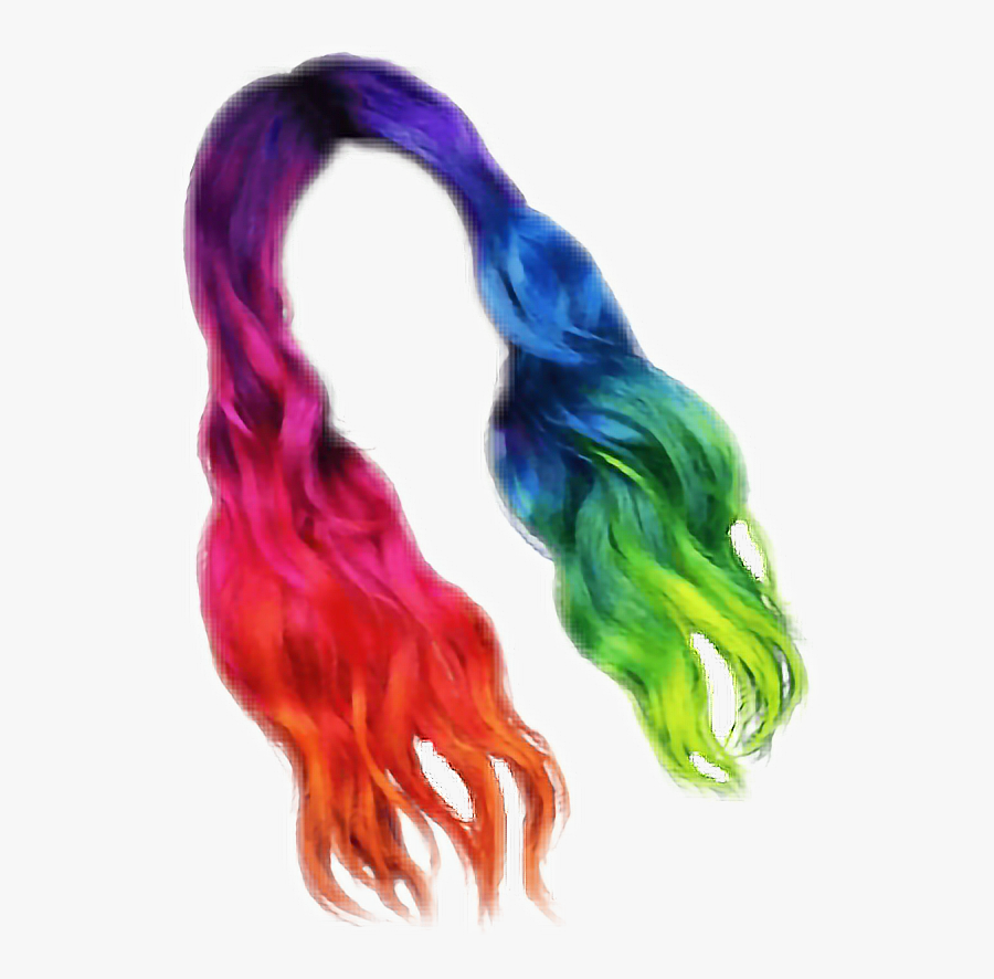 #hair #hairstyle #rainbow #rainbowhair - Rainbow Hair Png, Transparent Clipart
