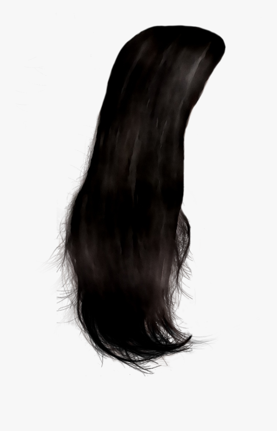 Long Hair Black Hair Hair Coloring Brown Hair - Transparent Background Transparent Black Hair, Transparent Clipart