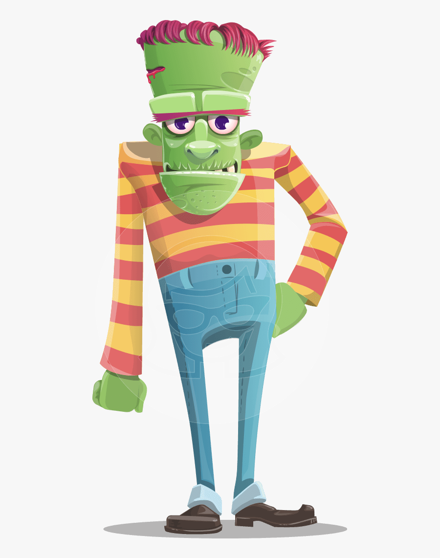 Halloween Zombie Cartoon Vector Character - Cartoon, Transparent Clipart