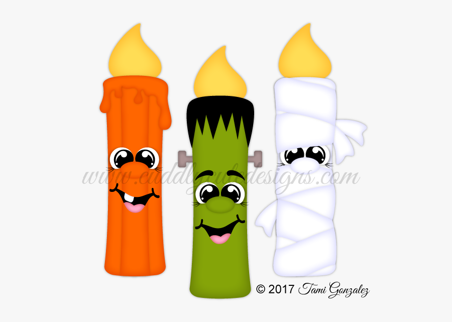 Transparent Candles Clipart - Halloween Candles Clipart, Transparent Clipart
