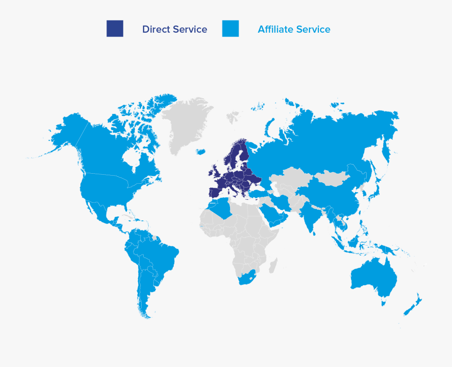 World Map With Countries Clipart , Png Download - World Map Mono Color, Transparent Clipart