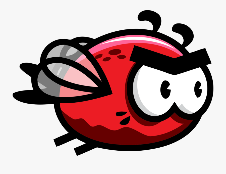 Ladybird,smile,red - Flappy Bird Sprite Png, Transparent Clipart
