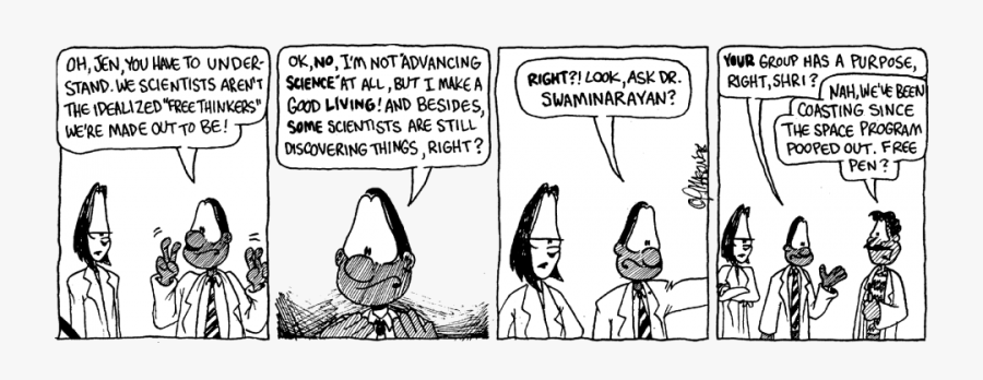 Comic Strip About Scientists, Transparent Clipart